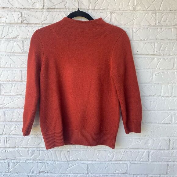 J.Crew Sweaters - J.Crew Women's Pullover Wool Sweater Size S Mock Turtleneck Rust Crew Neck